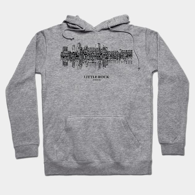 Little Rock - Arkansas Hoodie by Lakeric